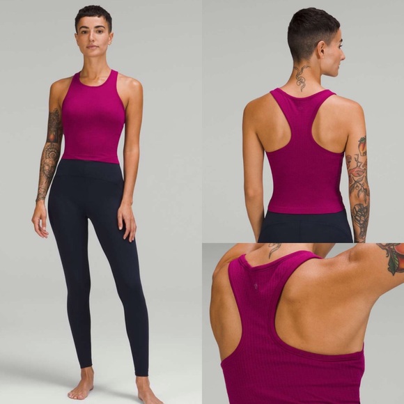 lululemon athletica Tops - lululemon | Ebb to Street Cropped Racerback Tank Top | Magenta Purple | Size 6